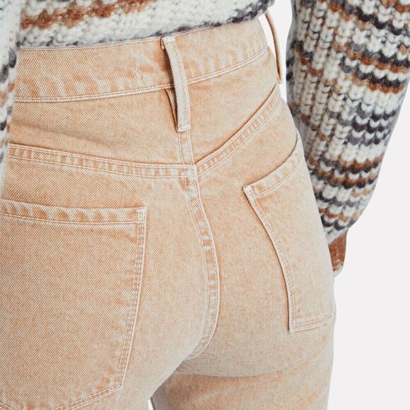 FRAME Le Sylvie Slender Straight-Leg Jeans Tan 21924 - Picture 3 of 15
